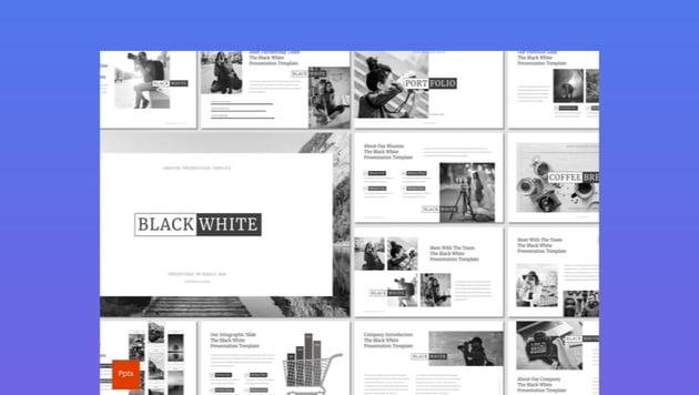 Cover Black and White - Powerpoint Template