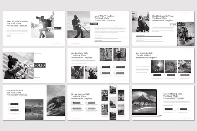 01 Black and White - Powerpoint Template