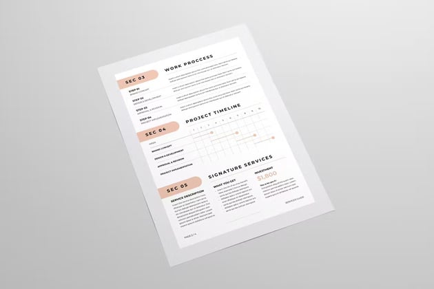 Services guide template for Word and InDesign