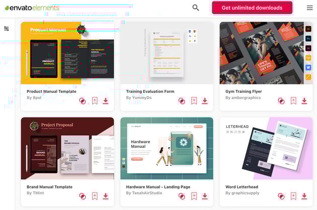 Envato Element's selection of premium Microsoft Word templates