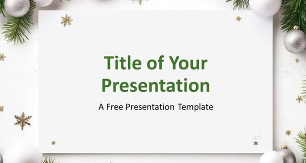 Christmas holiday template for Google Slides