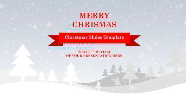 Merry Christmas snow PowerPoint templates