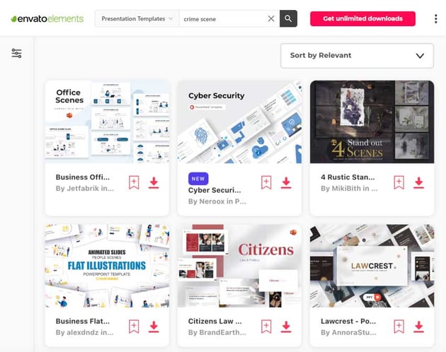 Envato Elements PowerPoint templates