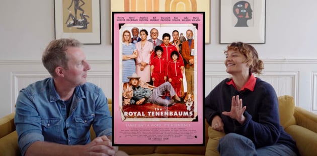 The Royal Tenenbaums movie poster by Wes Anderson.