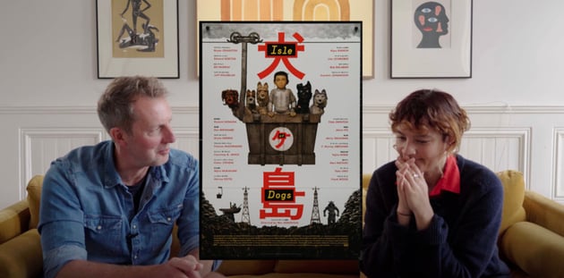 Wes Anderson movie poster: Isle of Dogs.