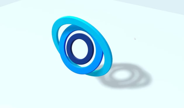 All the rings are animated at the same time.