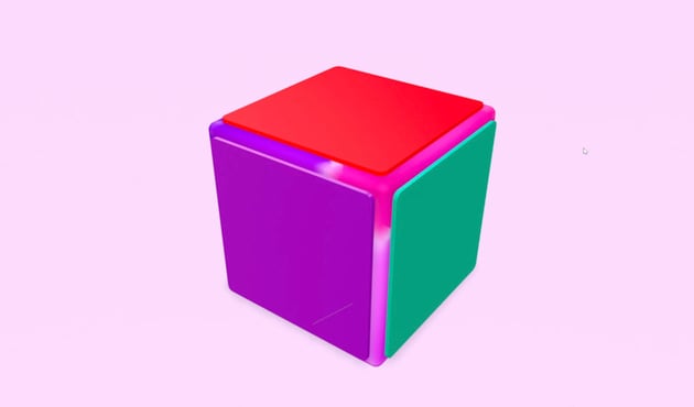 The colored sides of the cube.