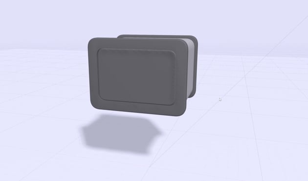 The plates on the front and back of the head structure.