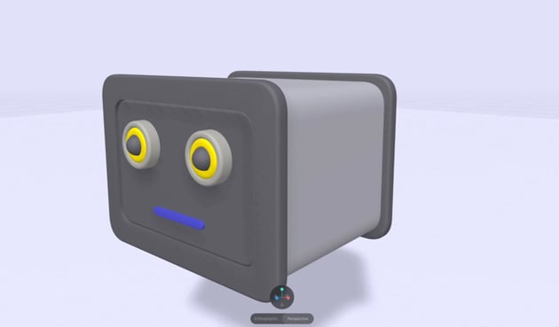 The mouth of the robot.