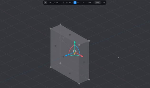 A proper 3D object that exists in all three dimensions.