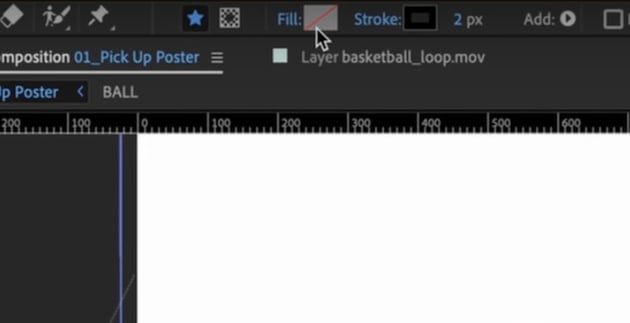 Animated poster in After Effects: Fill settings.