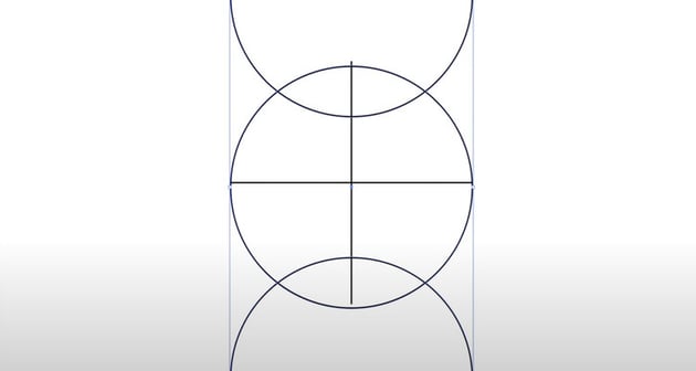 After Effects poster​: Perfect circle with perpendicular lines.