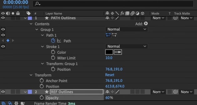 After Effects poster​: Reduce the opacity.