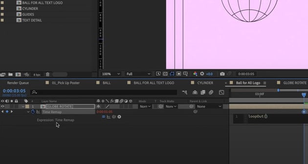 After Effects poster​: loopOut().