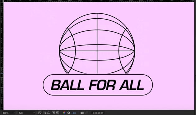Adobe After Effects tutorial​: Ball and logo.