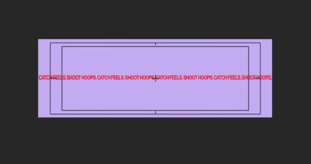 How to animate a poster in After Effects: The text should span the full width of the comp.