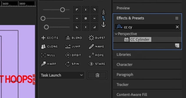 How to animate a poster in After Effects: CC Cylinder.