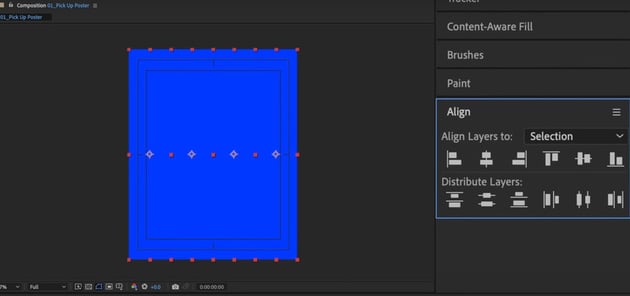 After Effects design: Align the copies.