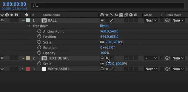 Animated poster in After Effects: Collapse Transformations.