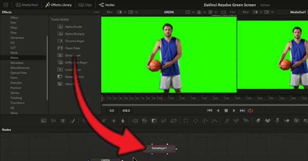 Drag Delta Keyer To Node Panel