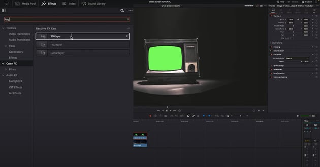 Accessing 3d Keyer Menu