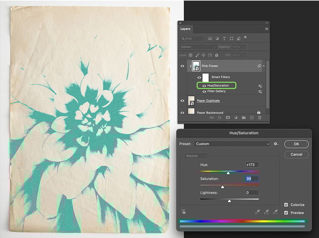 check colorize for a more natural color