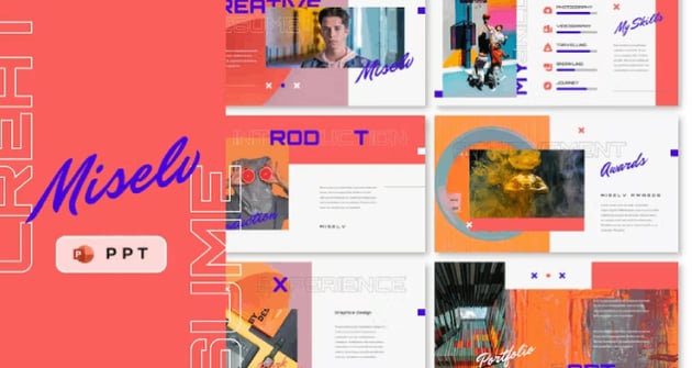 MISELV - Creative Resume Powerpoint Template
