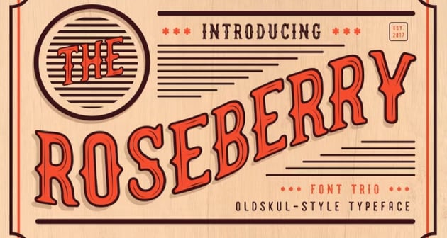 Roseberry Font Trio