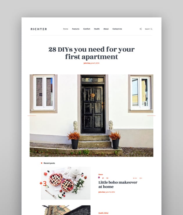Richter - Creative WordPress Blog Theme