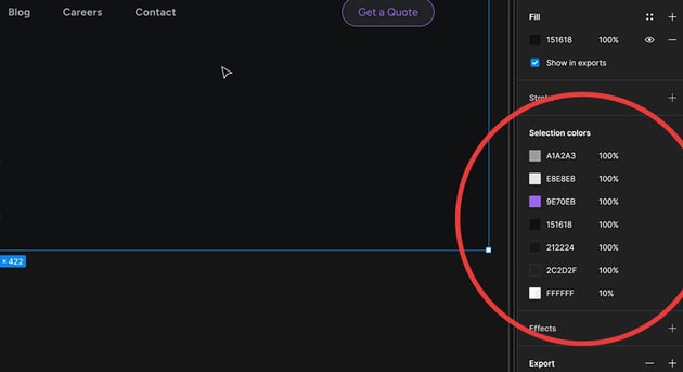 selection colors in figma