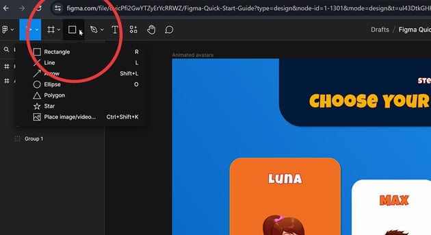 shapes in figma's toolbar