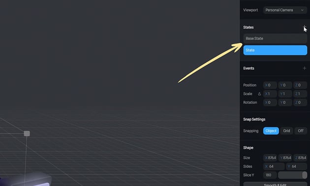 object states in spline