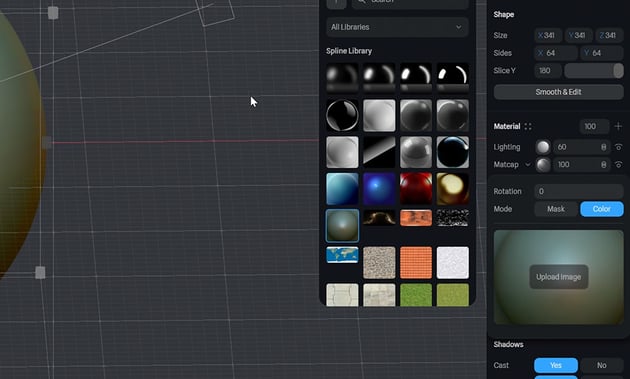 matcap materials in spline