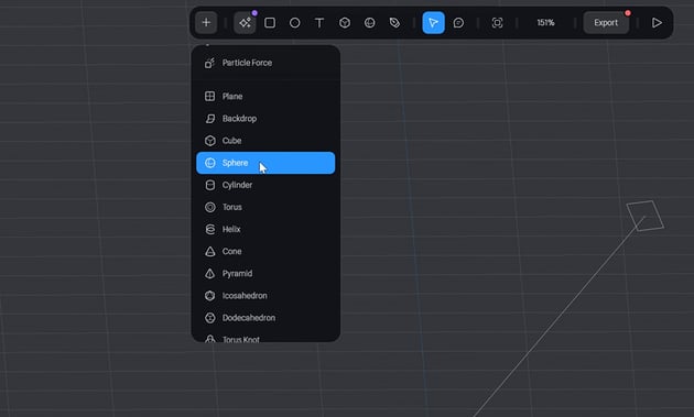 select sphere from the objects menu