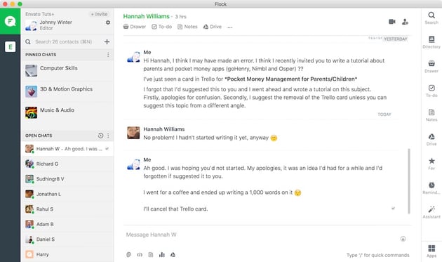 Communicate via Direct Messaging