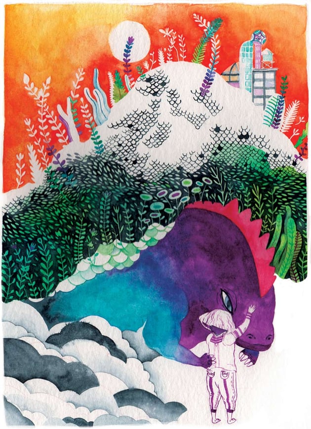 Dinosaur Friend Art by Daniela Arias