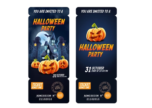 Admission Ticket Halloween Invitation - Pumpkin Edition