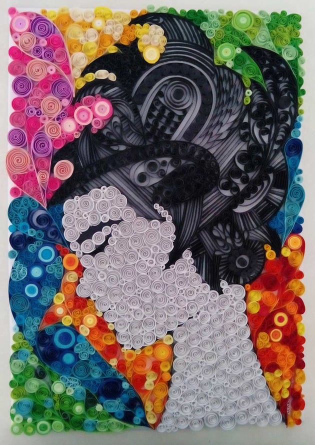 A Womans Thoughts Paper Art by Ayobola Kekere-Ekun