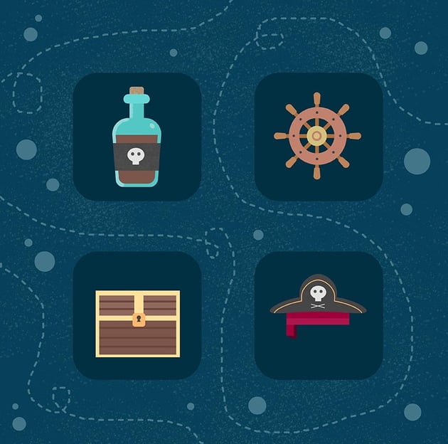 Vector Pirate Icons by Monique C