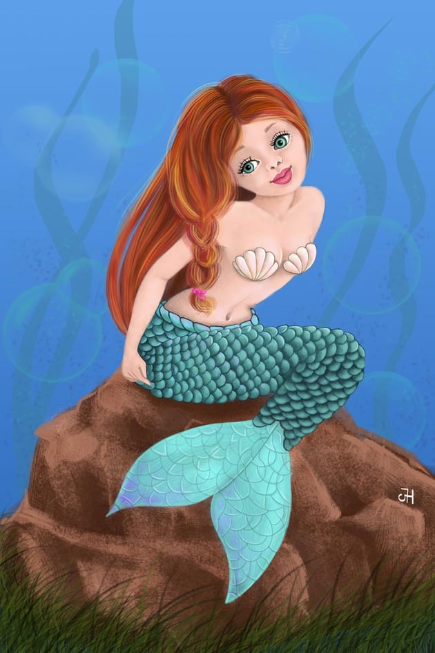 Mermaid Painting by Asel Nor