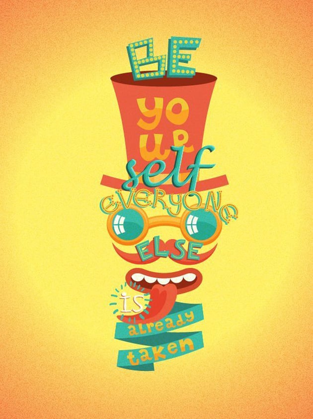 Retro Lettering Poster by Koko