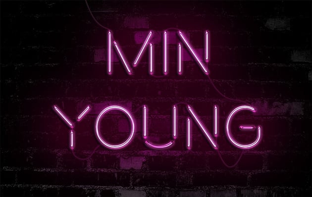 Neon Light Text Effect by Minyoung Park