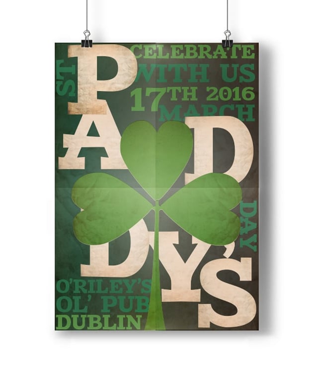 St Patricks Typography Poster InDesign Tutorial