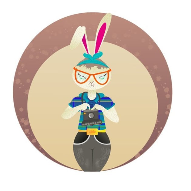Hipster Bunny Vector Illustration Tutorial