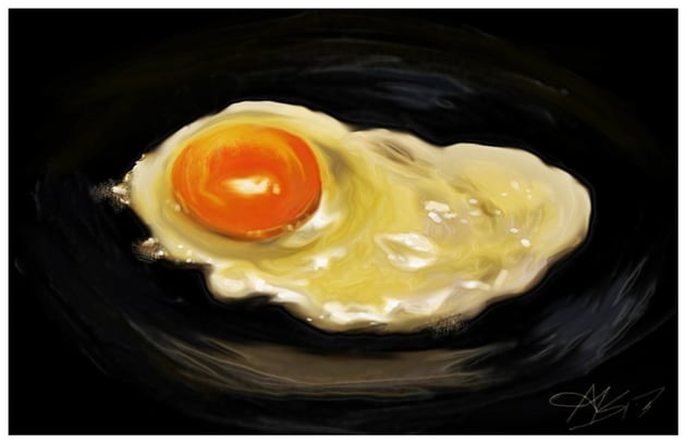 Realistic Fried Egg Digital Painting Tutorial