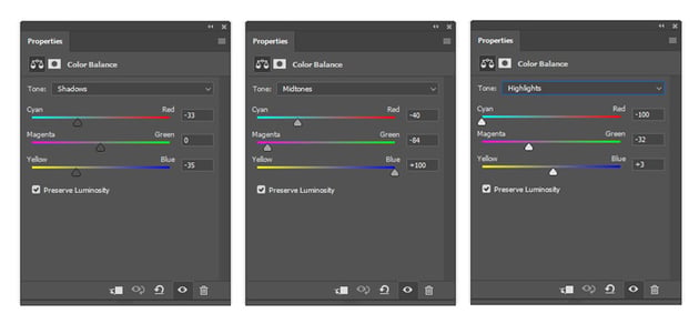 Add a Color Balance adjustment layer