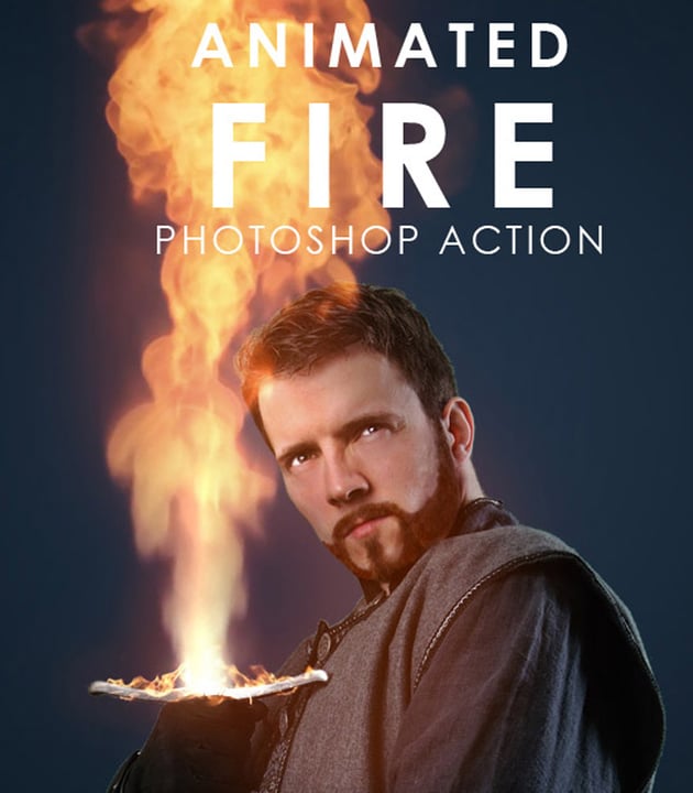 Animated Fire Photoshop Action 