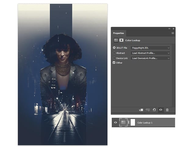 Add a color lookup adjustment