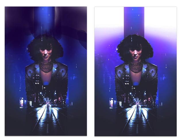 Paint purple for the top