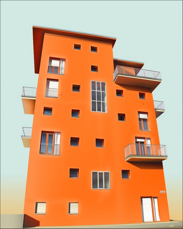 Realistic Vector Building Adobe Illustrator